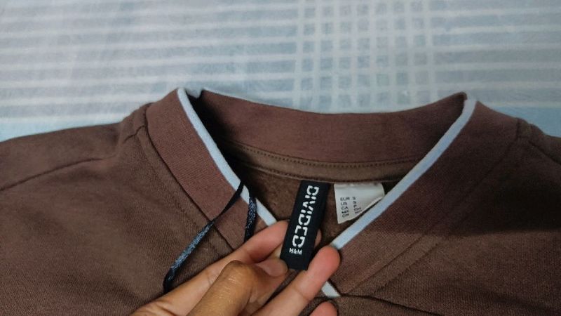 H&amp;M Brown Cropped Sweatshirt