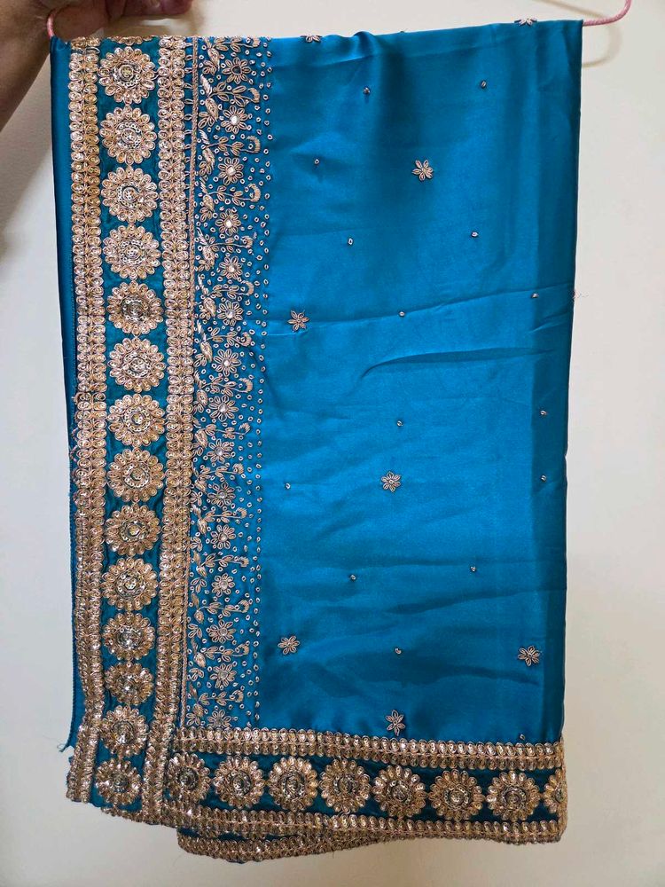 Elegant Teal Saree
