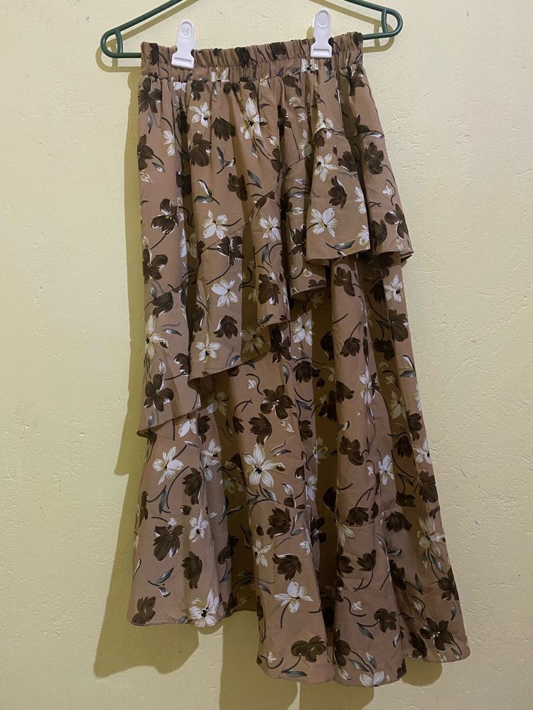 Floral Ruffle Skirt