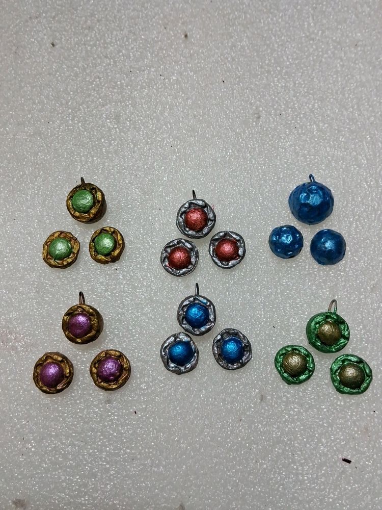 6 Sets Of Terracotta Pendant And Earring