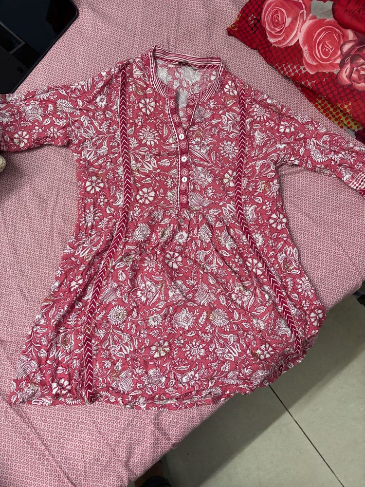 Floral Print Tunic Kurti