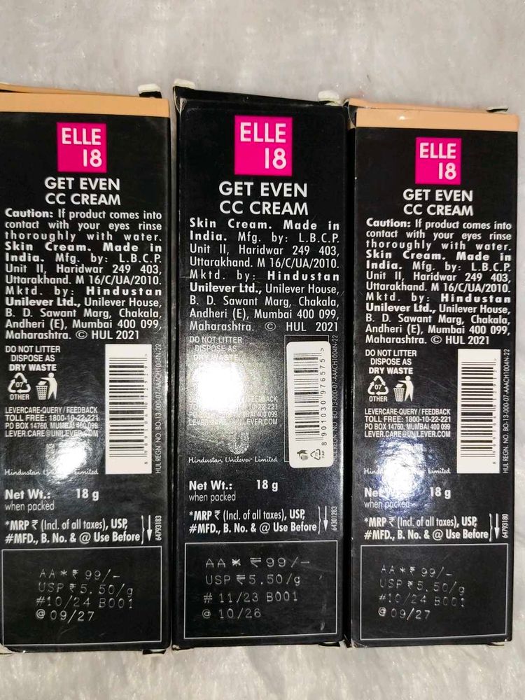 Elle18 3 Cc Creams + Blush