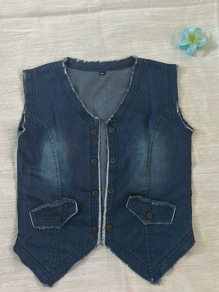 Blue Denim Vest