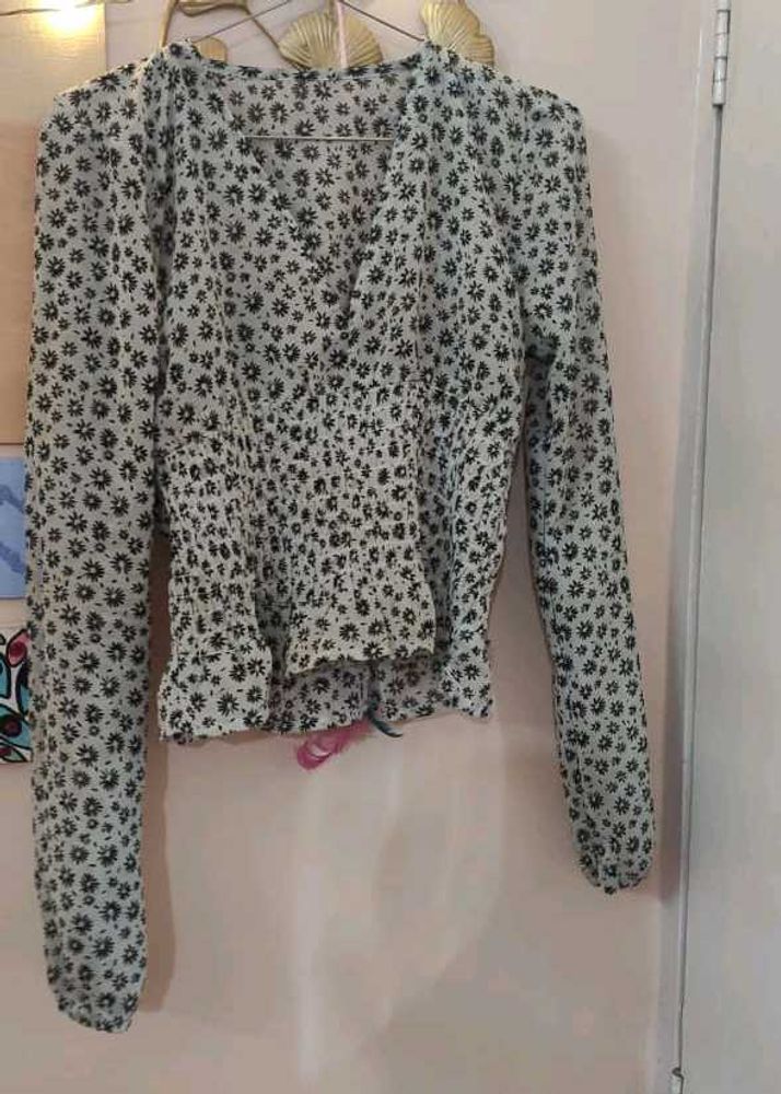 Transparent Black And White Top