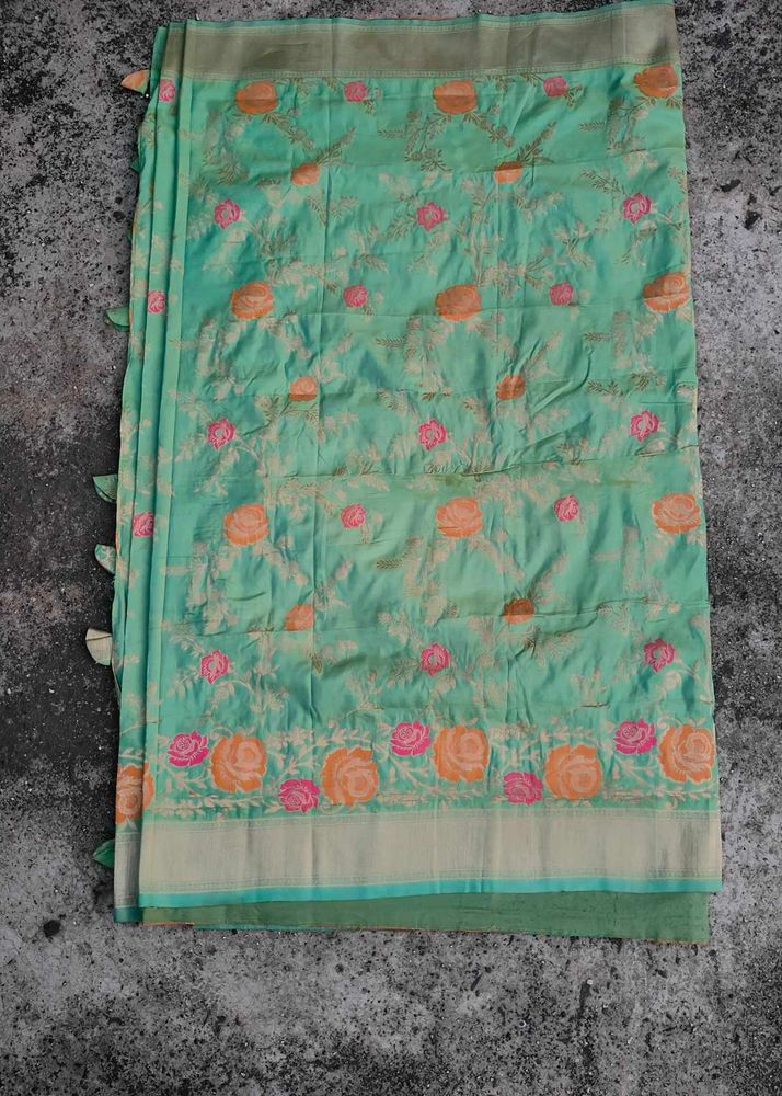 Elegant Green Banarasi Saree