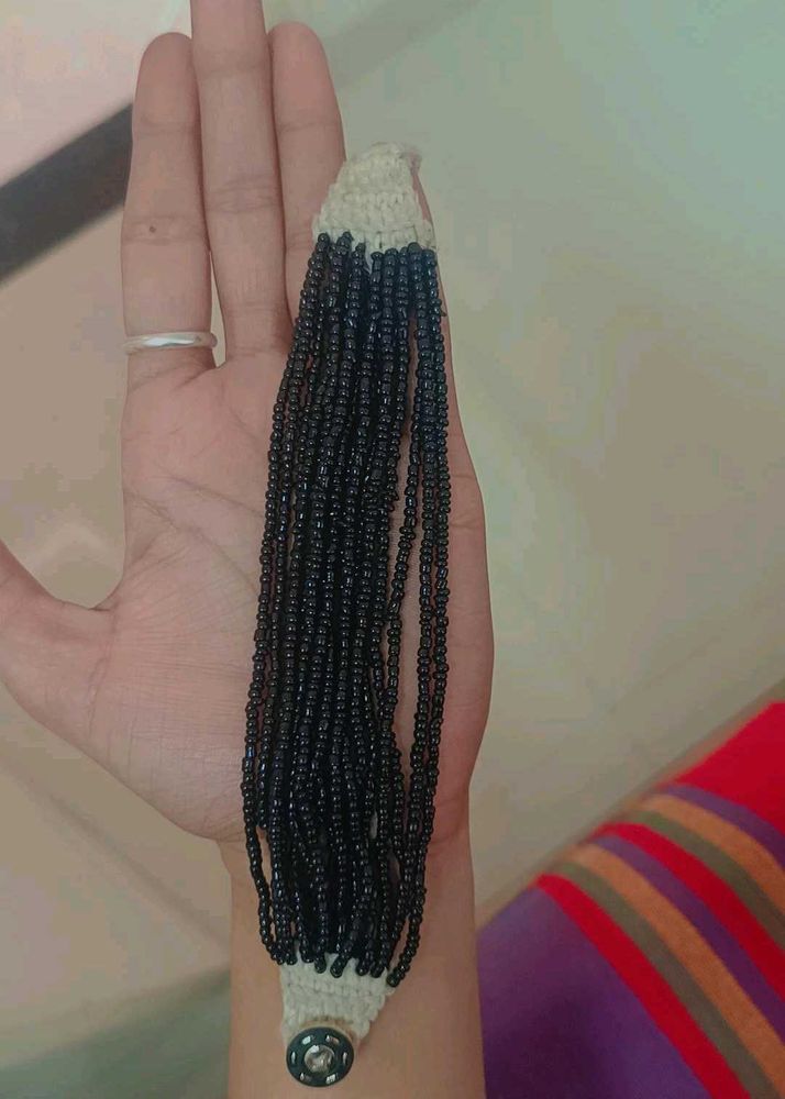 Black Beaded Bracelet