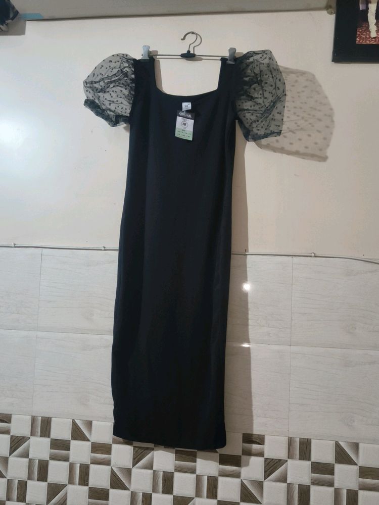 Elegant Women Polka Puffy Long Dress