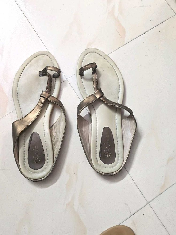 Women's Bronze Thong Sandals