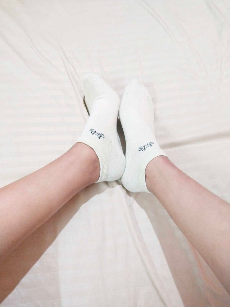 Pastel Yellow Ankle Socks