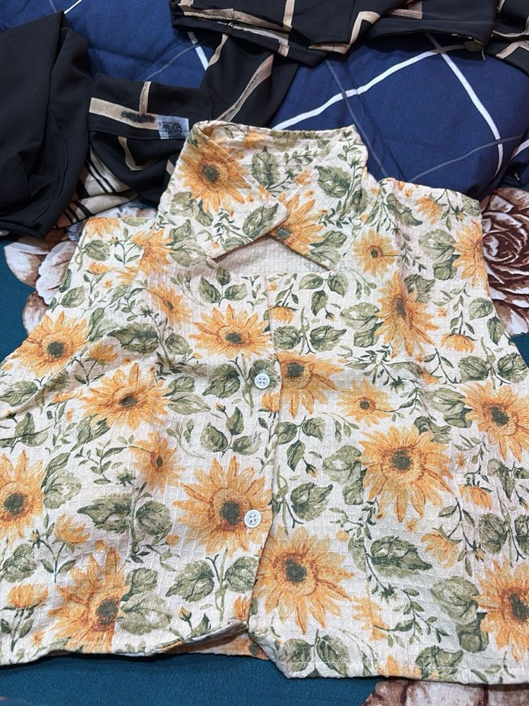 Sunflower Print Top