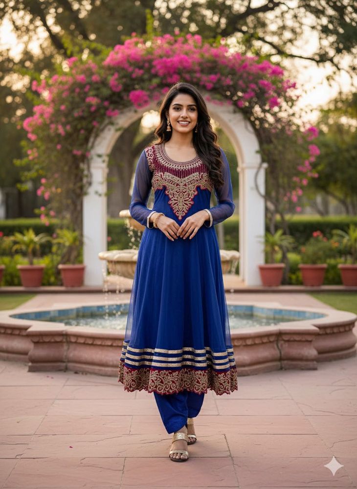Royal Blue Anarkali Suit