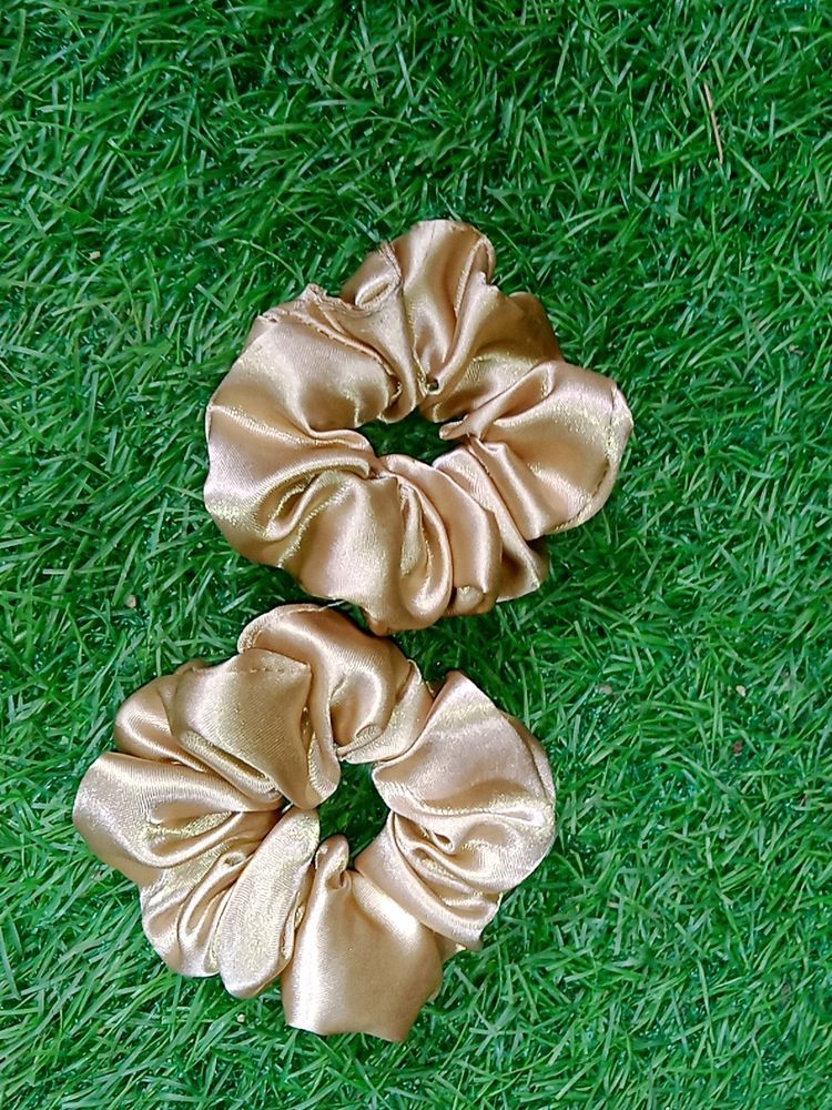 Handmade Scrunchies Golden Colour