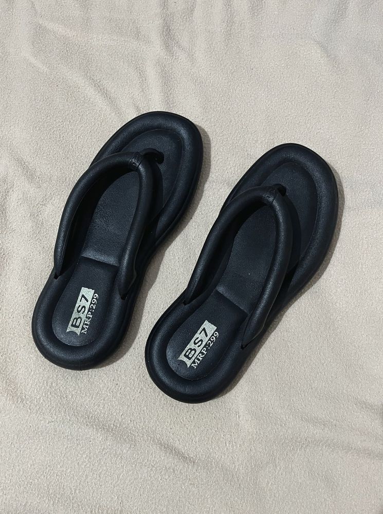 Black Flip Flops