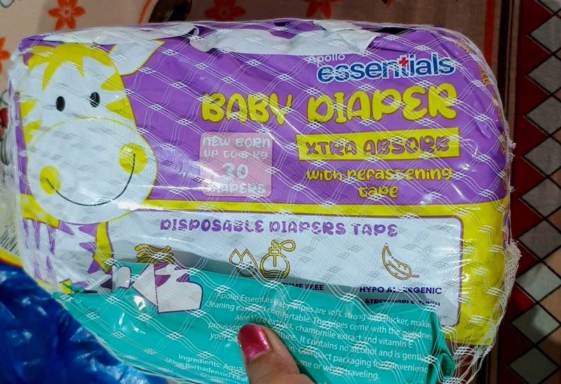 Apollo Essentials Baby Diapers (20 Count)