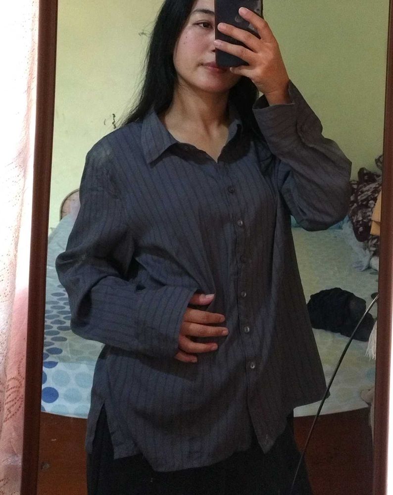 Charcoal Grey Button Down Shirt