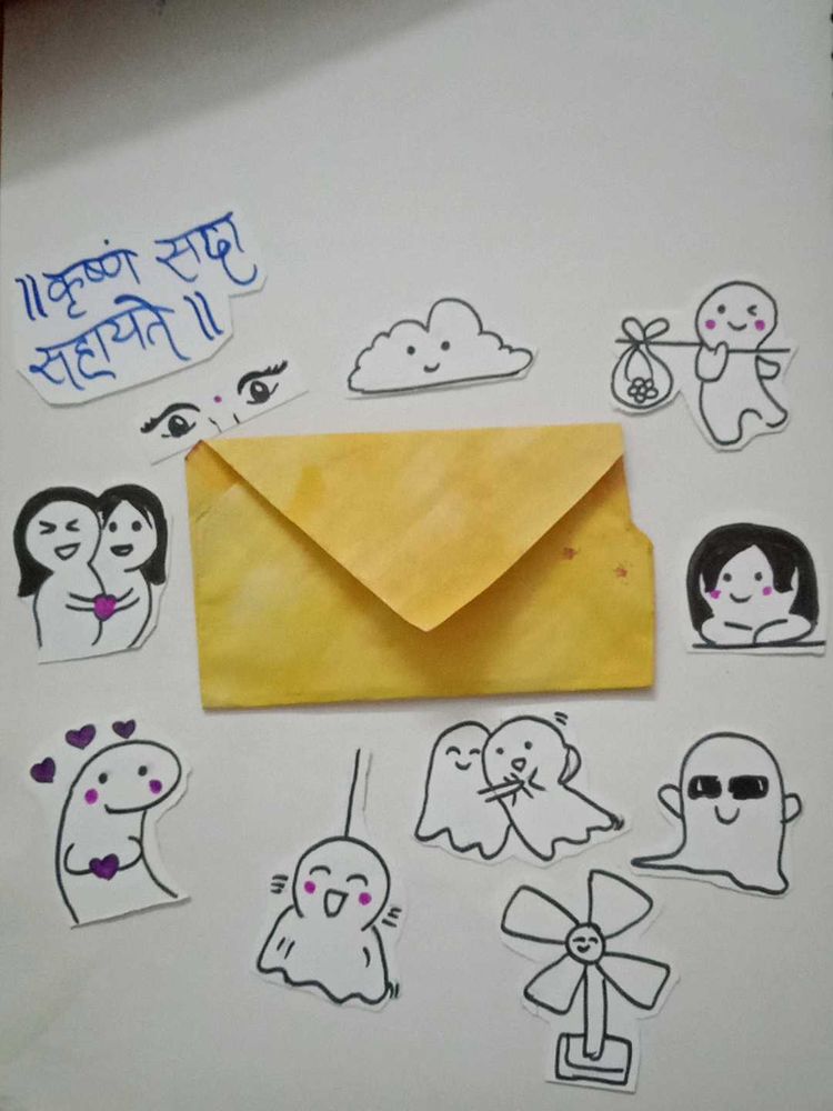 Handmade Sticker Pack with Envelope