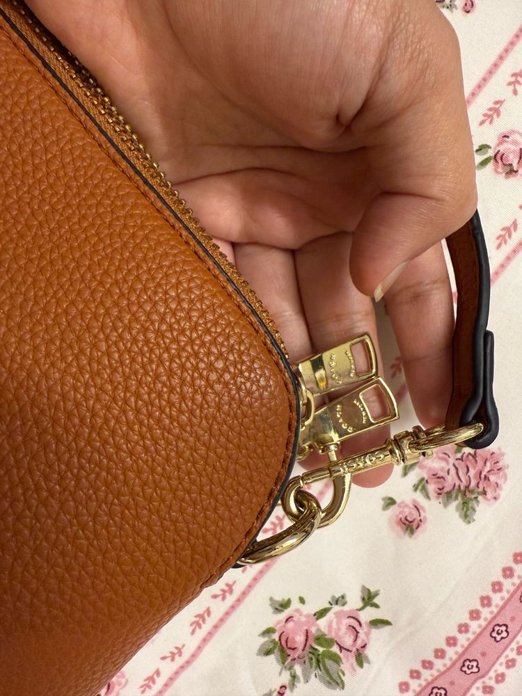 Tan Brown Wristlet