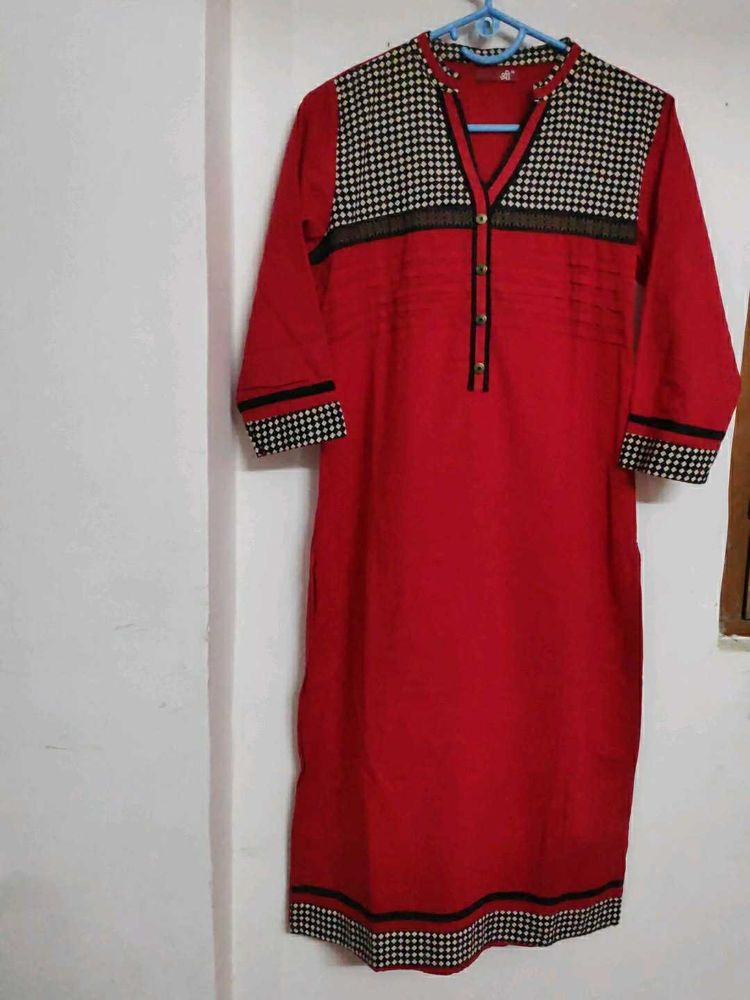 New Shree Elegant Red Kurta