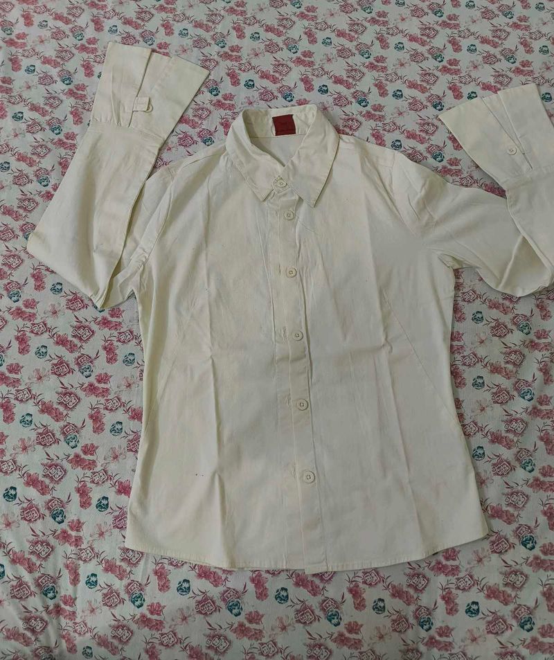 Unique Ivory Button-Down Shirt