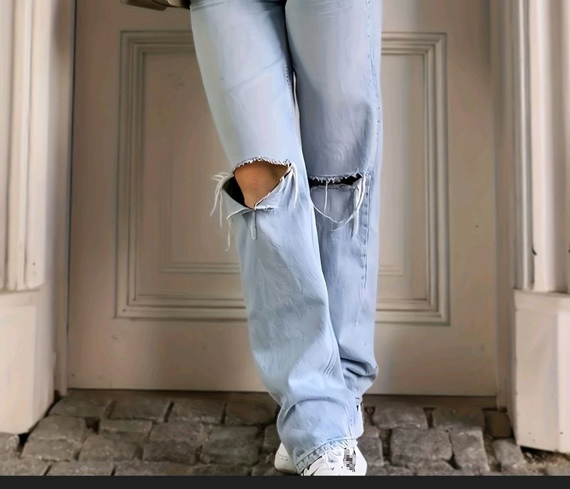 Straight Rough Jeans ( Woman)