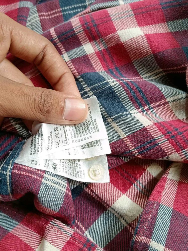 Red Plaid H&amp;M Shirt