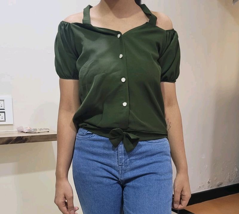 Green A- Line Top 👕