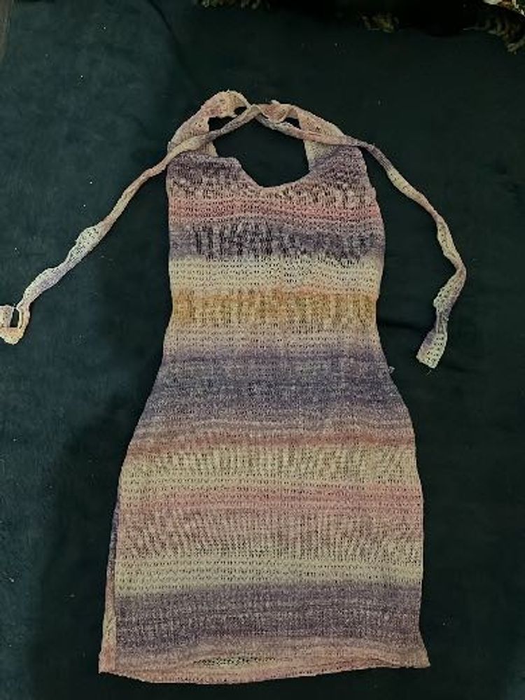 Striped Knit Mini Dress