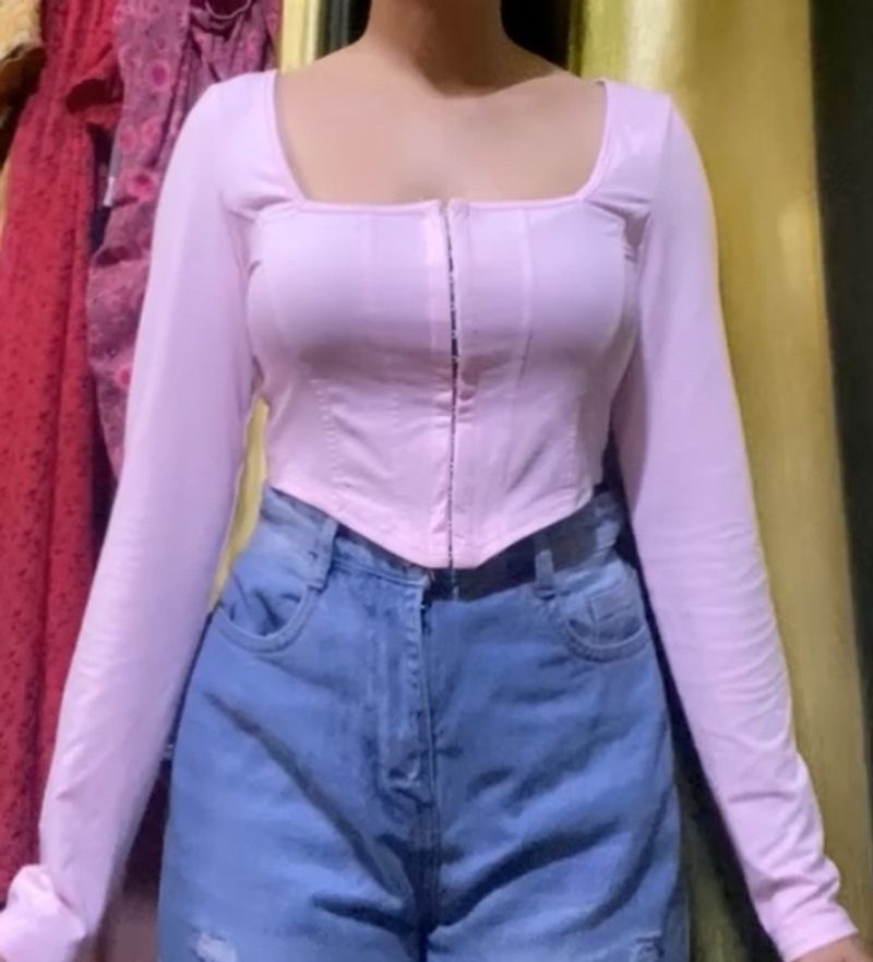 Imported Pink Corset Top
