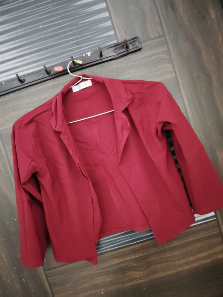 Maroon Casual Blazer