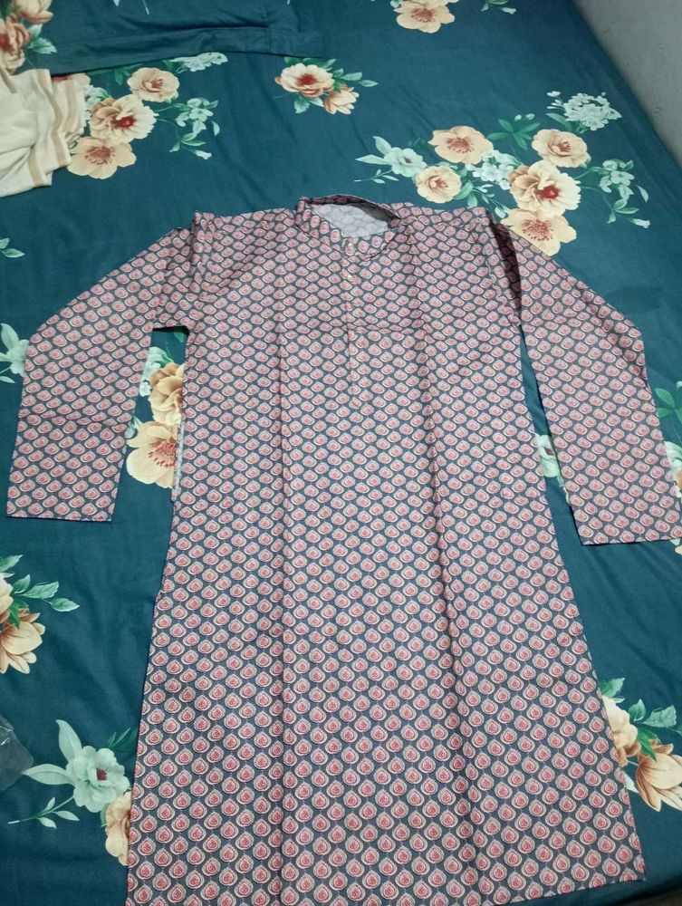 Printed Cotton Men&#39;s Kurta 36