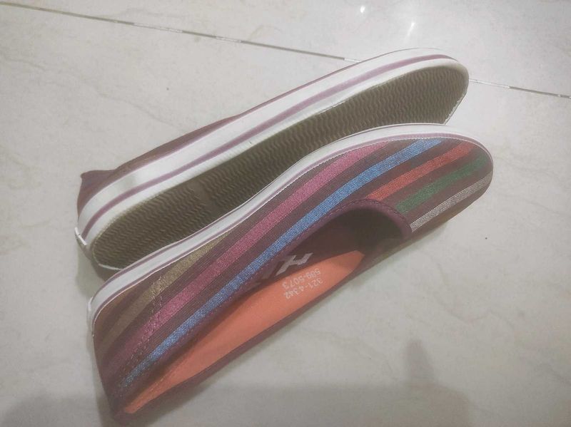 Striped Ballerinas