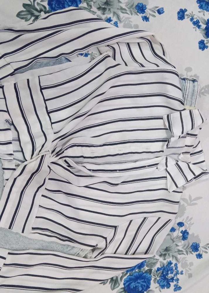 Striped Tie-Waist Top