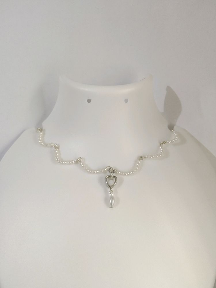 minimal pearl necklace 🦪🤍