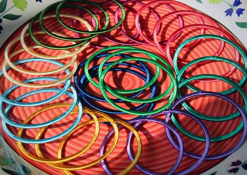 Handmade Silk Thread Thin Bangles