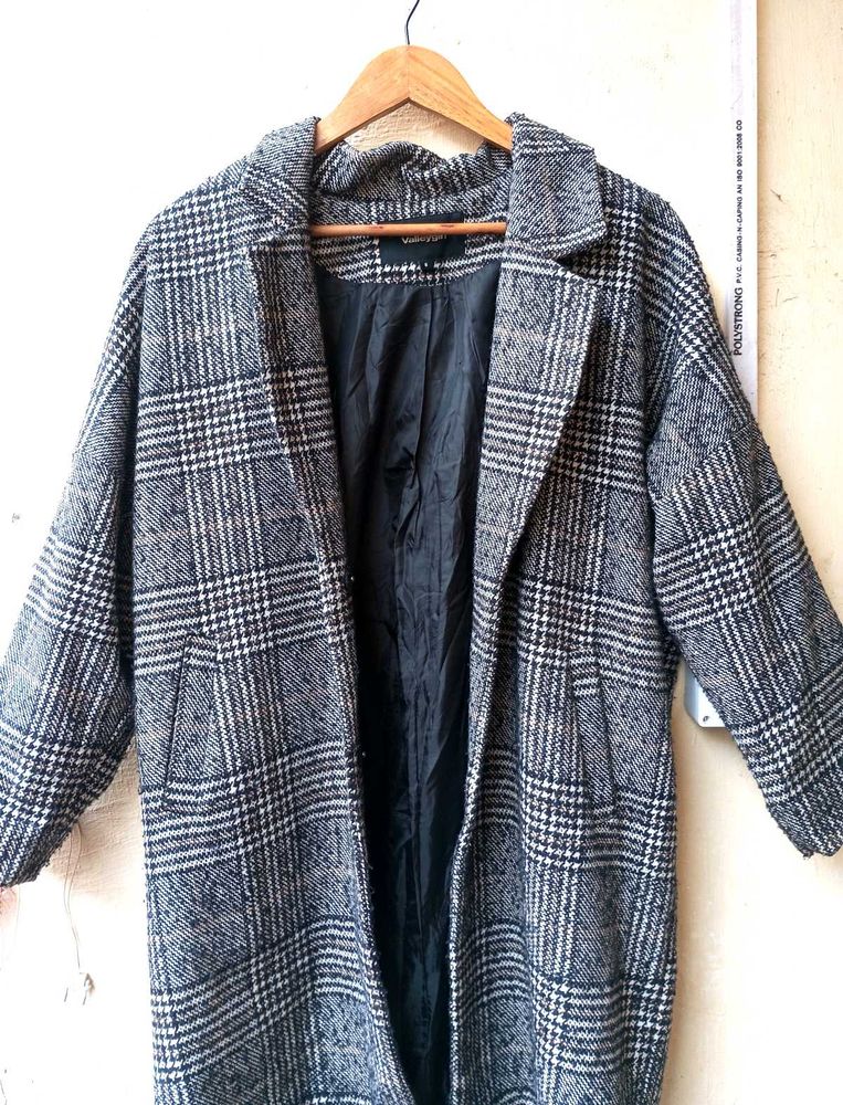 Plaid Korean Oversized Coat (Women)