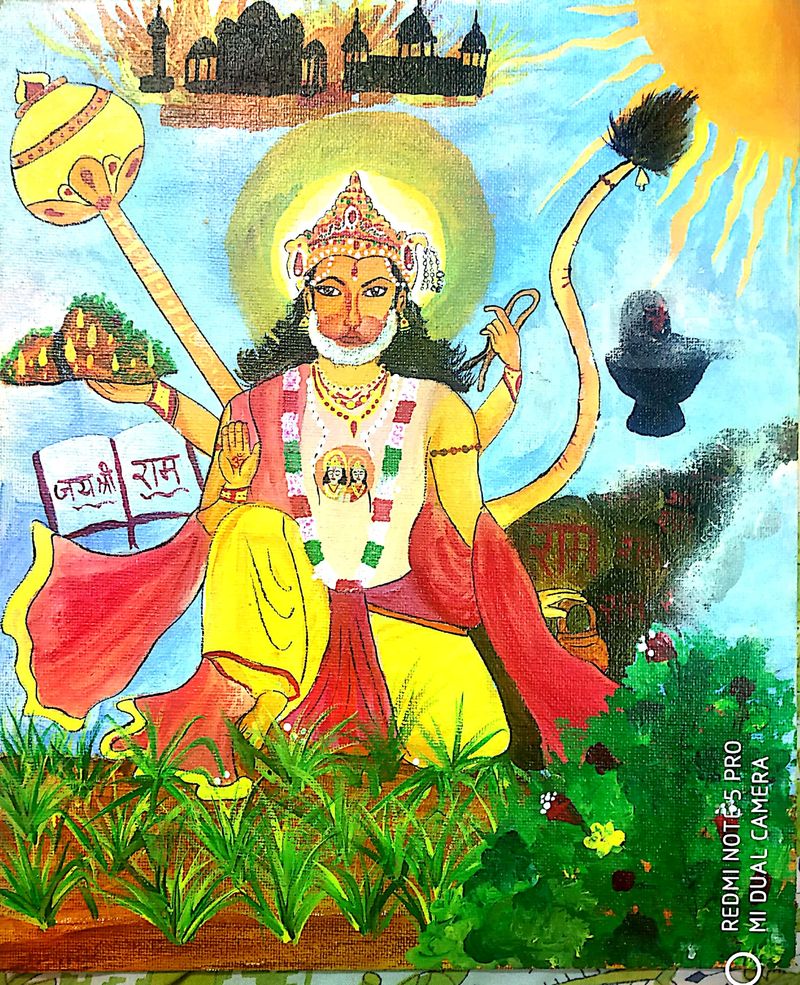 Canvas Painting Wall Hanging Handmade