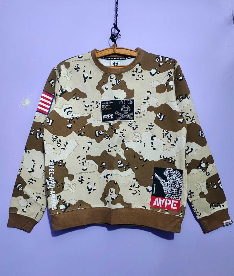 Aape By Bape Camo Print Sweatshirt