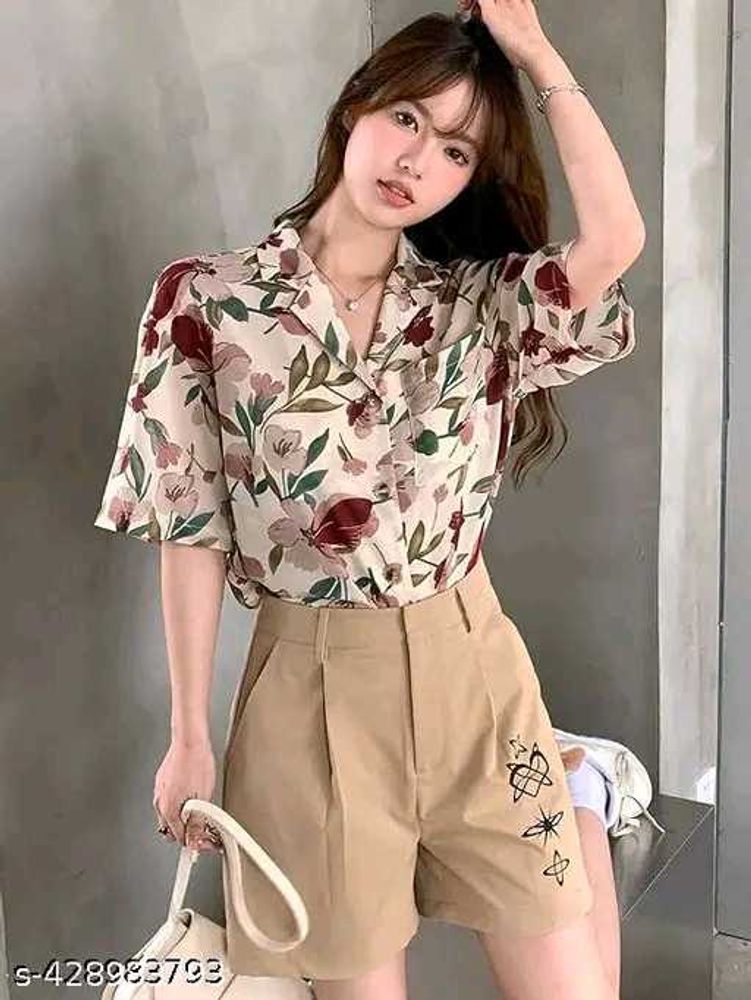 Floral Print Women's Shirt