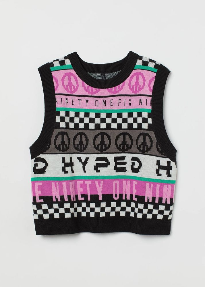H&amp;M Jacquard Knit Sweater Vest