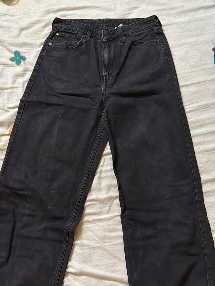 Wide Leg Black Jeans