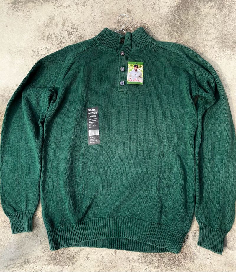 Green Buttoned Sweater