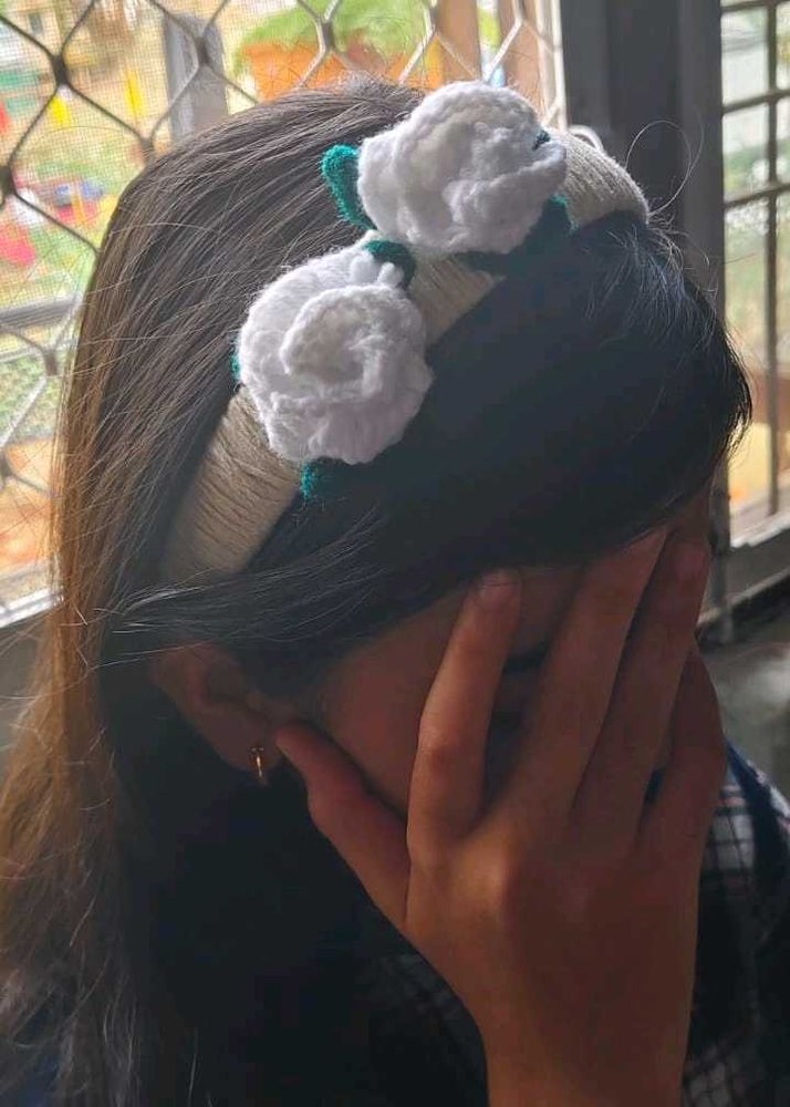 Crochet Flower Hairband 🌸