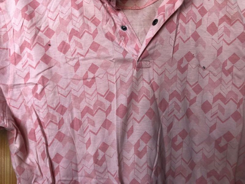 Patterned Pink Shirt