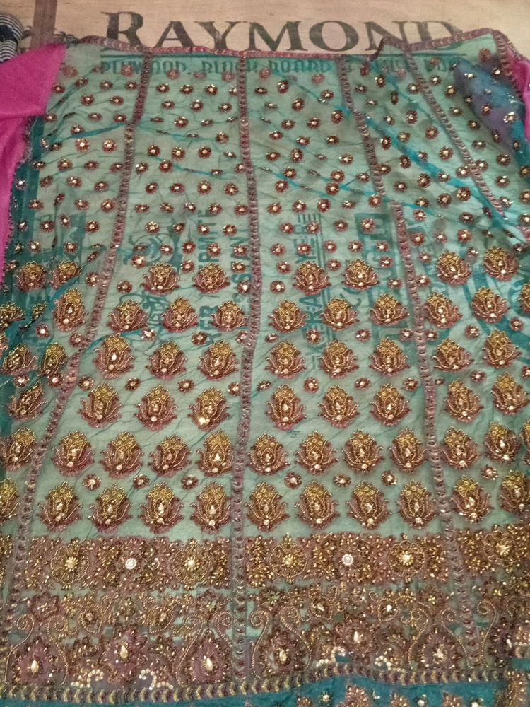 Heavy Stone Work Lehnga Saree In Two Colours