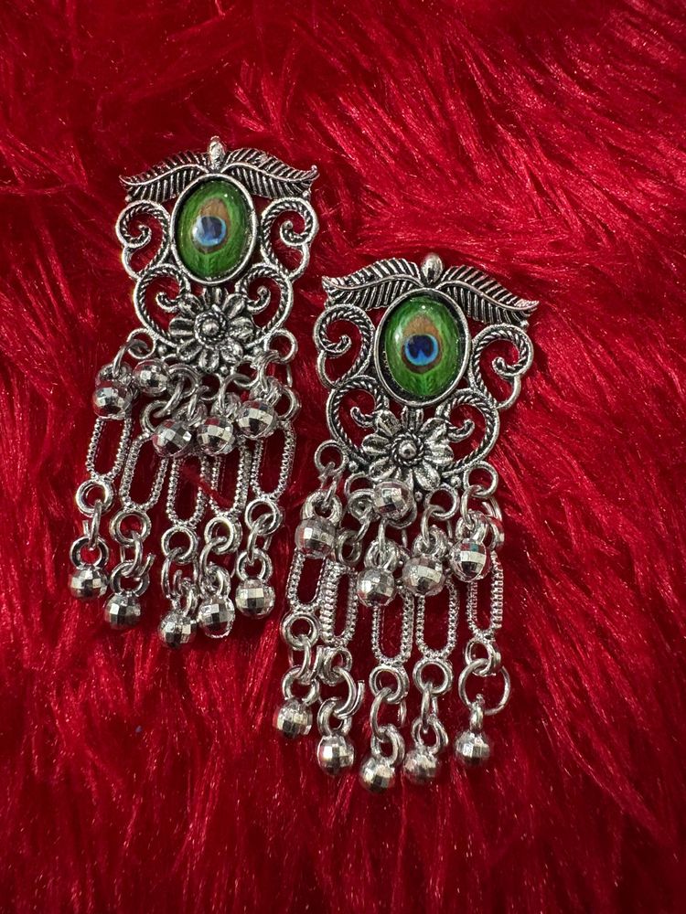 Peacock Drop Earrings