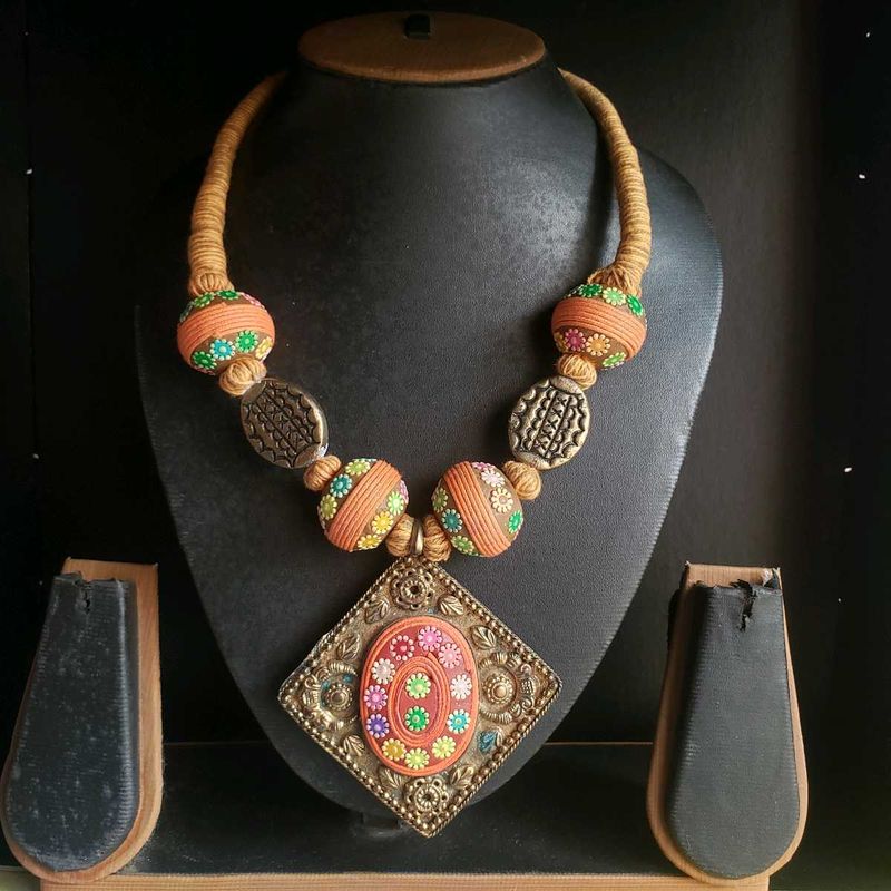 Orange Unique Necklace