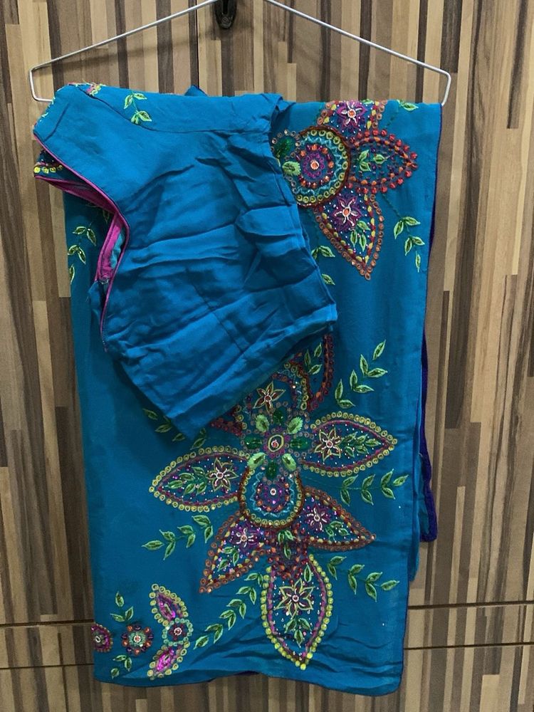 Embroidered saree