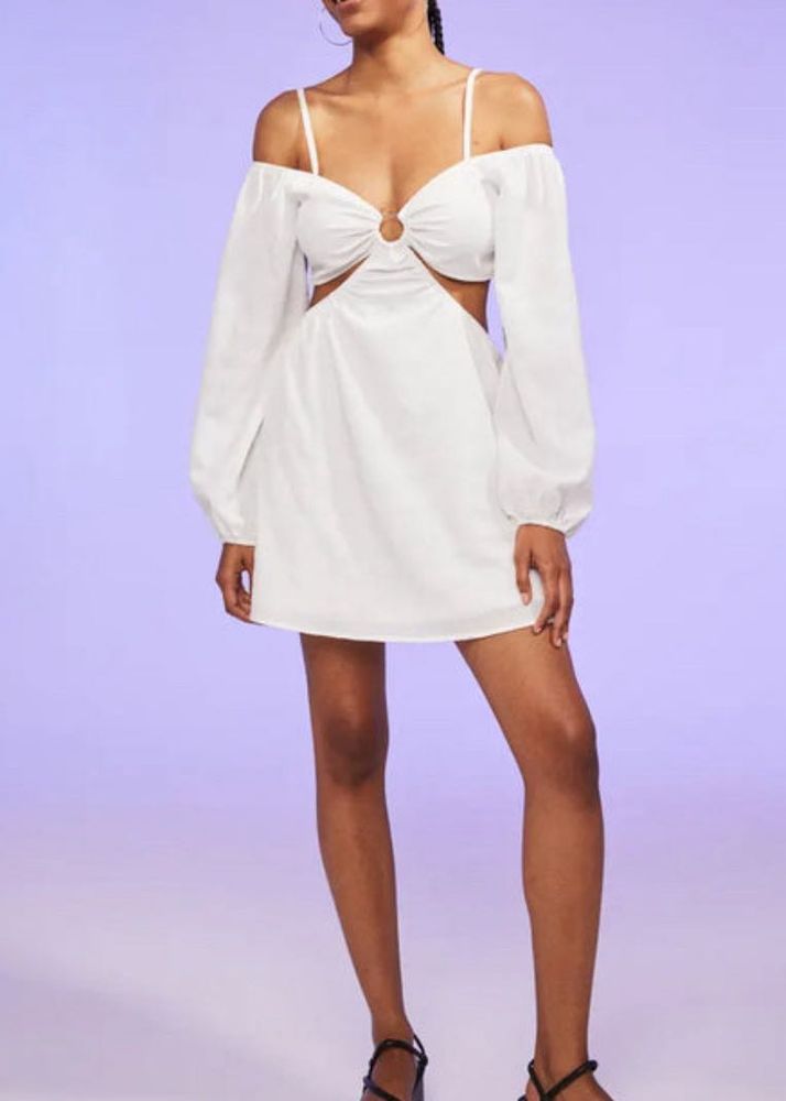 White Cutout Dress Small