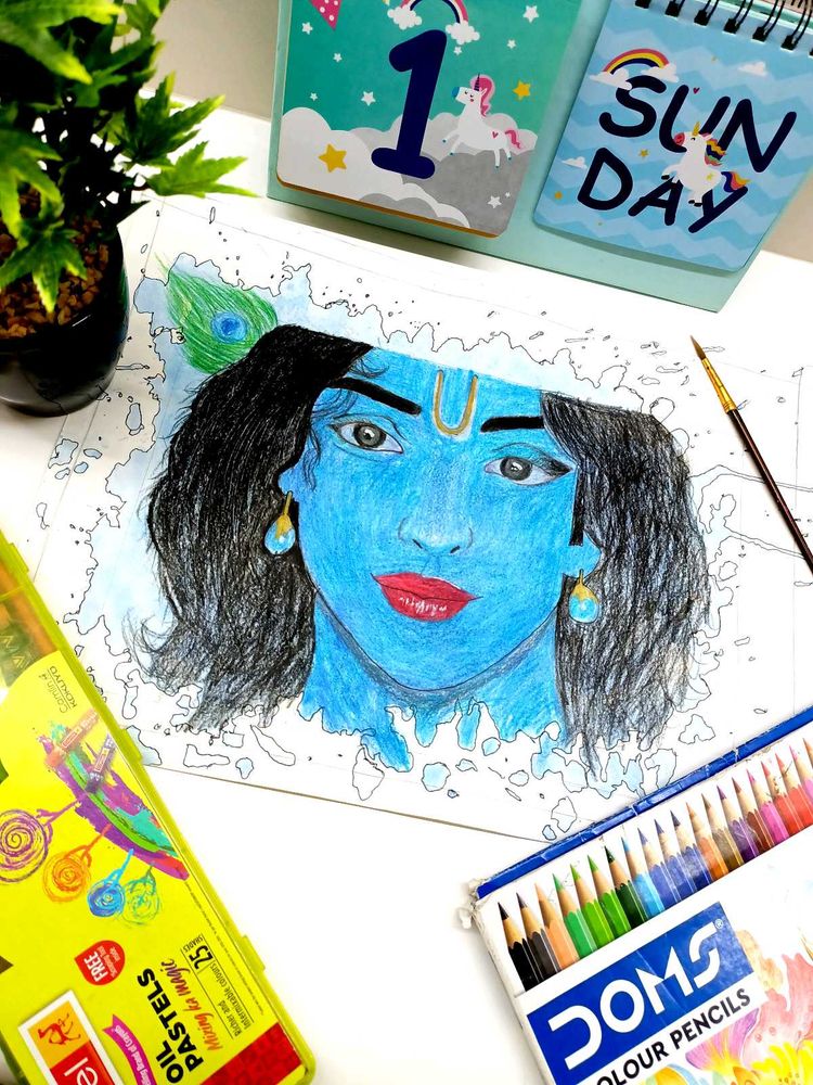 Lord Krishna Drawing