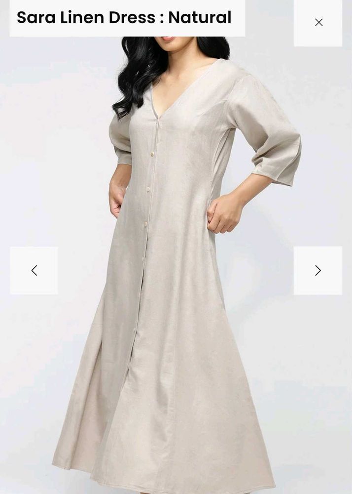 Elegant Linen Maxi Dress